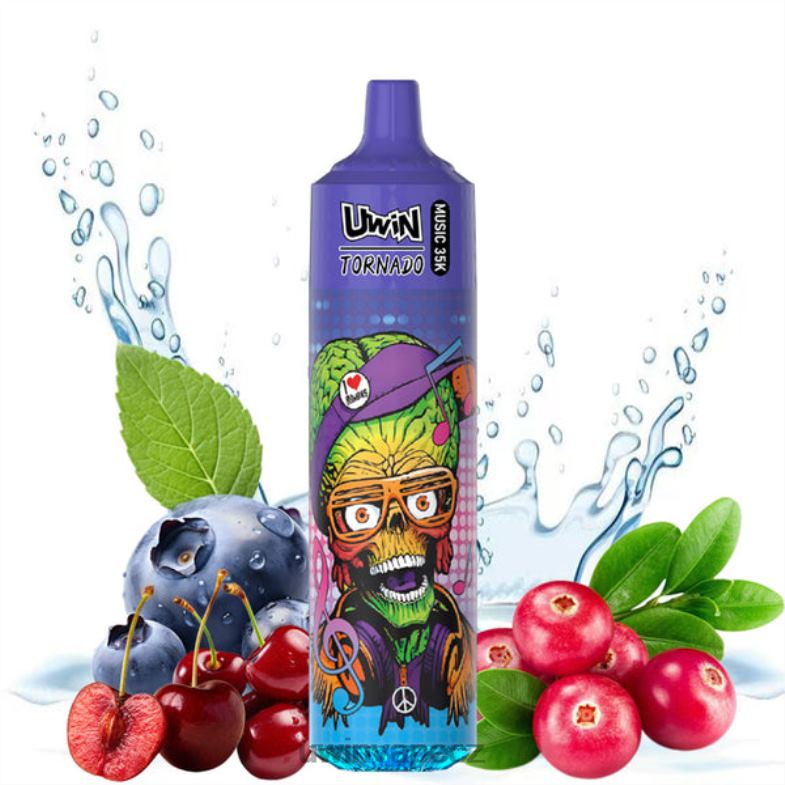 UWIN Vape Jednorázové - borůvka třešeň brusinka FLFNH26 UWIN CRYSTAL 35k jednorázové vapy