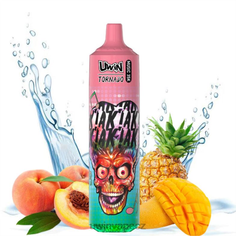 UWIN Vape Recenze - broskev mango ananas FLFNH25 UWIN CRYSTAL 35k jednorázové vapy
